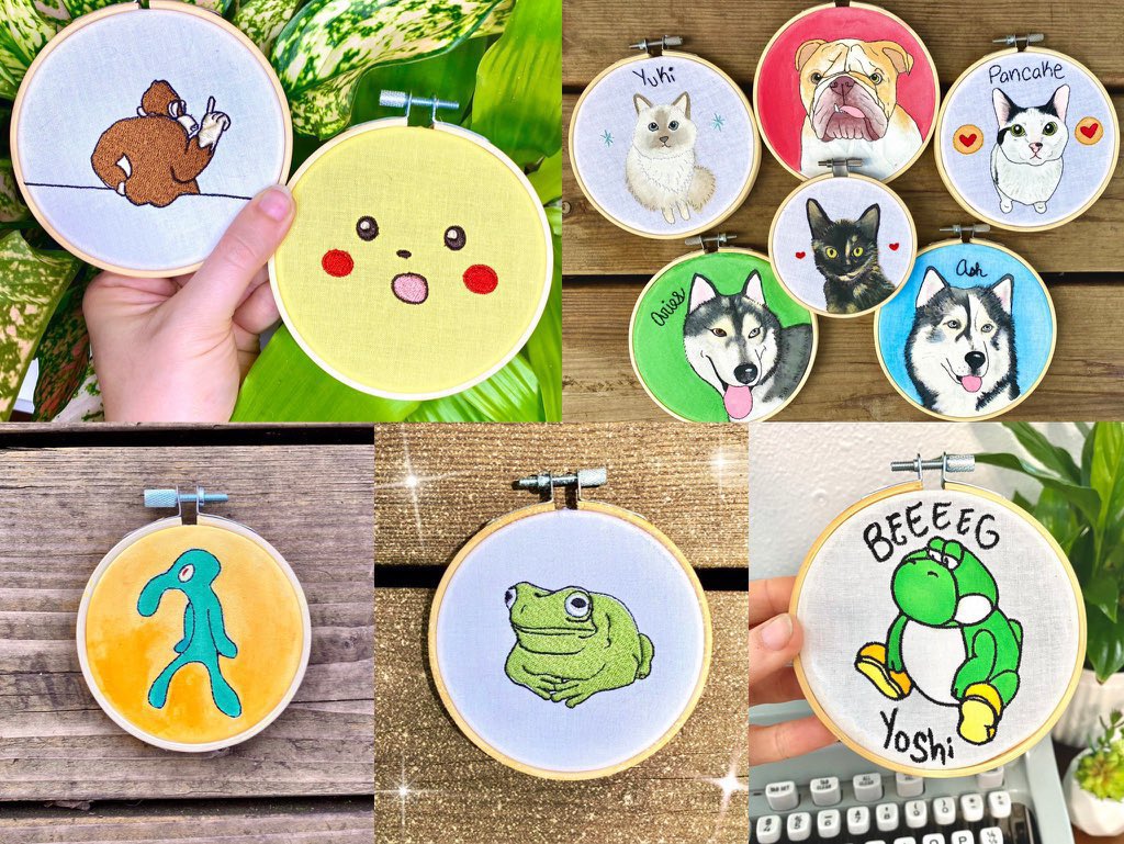 Need to spice up your walls? Get some embroidery Hoops!
Most of mine cost about the same as an art print and come framed and ready to go✨