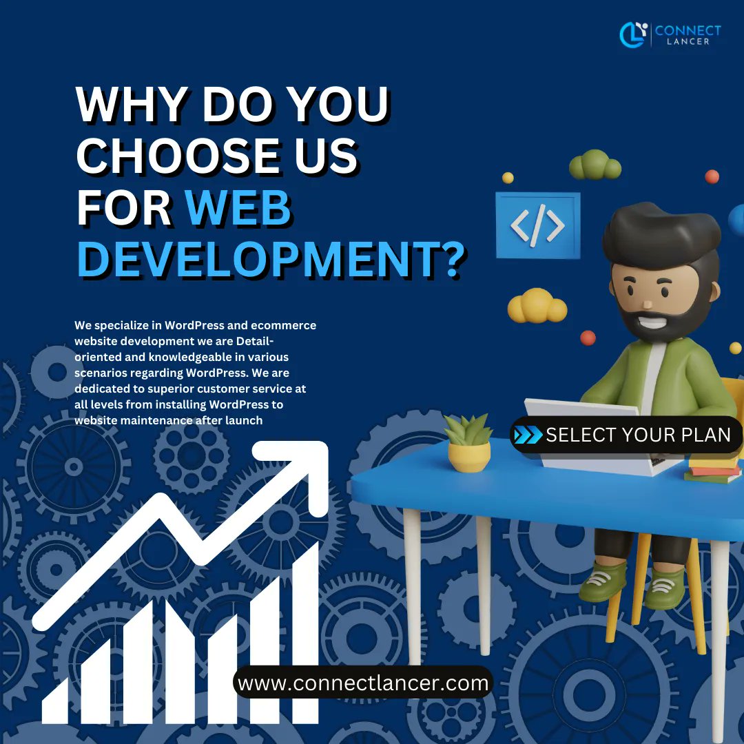 Connectlancer1's tweet photo. Why Do You Choose Us for WEb development?

#connectlancer #wordpress #wordpressdeveloper #wordpressdesign #digitalmarketing #webdevelopment #web #development #ideas #responsivewebsite #fullstackdevelopment https://t.co/QPJFbtxrfr