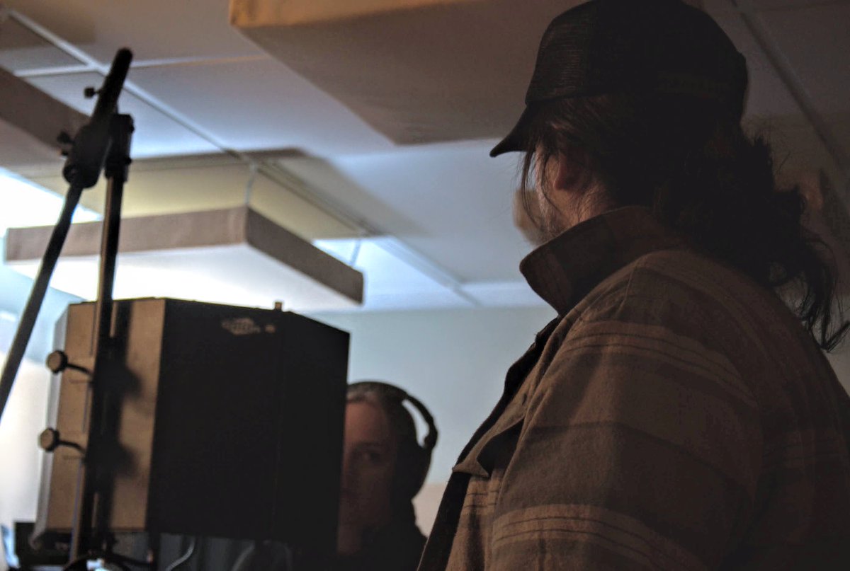 RidgetopStudio's tweet image. Our recording engineer Drake working with the vocalist for the new Die Royal EP.