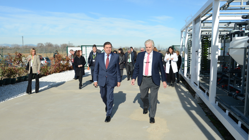 gobmapa's tweet image. 🗣El ministro @LuisPlanas subraya la función clave que pueden desempeñar los #bioestimulantes para desarrollar una #agricultura más sostenible, productiva y rentable. 
🟢 En el marco de su visita a la planta tecnológica de #microalgas @AlgaEnergy 
🔗 mapa.gob.es/es/prensa/ulti…