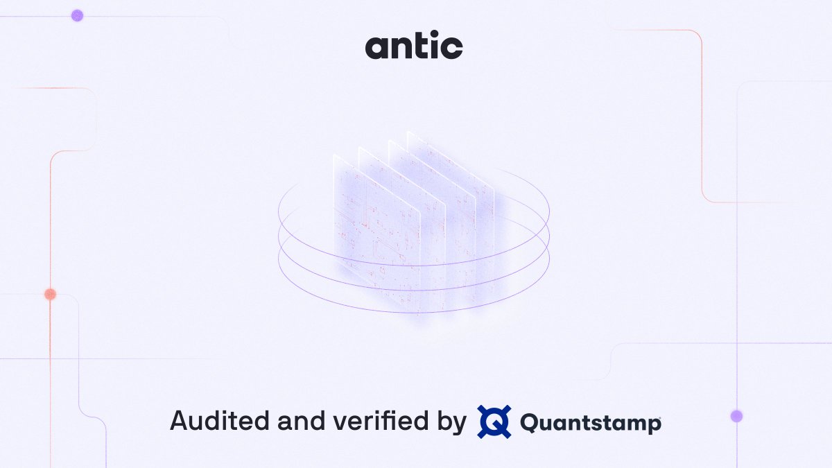 Getantic's tweet image. At Antic, we believe that #trust and #security are fundamental and follow strict regulatory and compliance standards throughout our operations. We partnered with @Quantstamp to audit and verify our system, and we’ll do everything in our power to keep it safe for our users! ⛓️✅