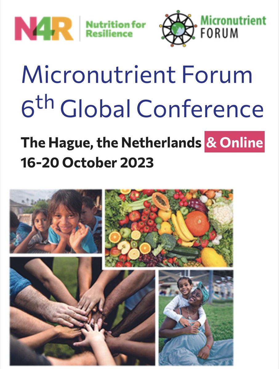 Saskia Osendarp (@osendpnutrition) on Twitter photo Registration for the <a href="/MNForum/">Micronutrient Forum</a> 6th Global Conference is now open!!
Join us October 16-20, 2023 online or in person in the Hague, Netherlands.
For registration and more info on the conference: visit our brand new conference website: mnforum2023.org Registration for the <a href="/MNForum/">Micronutrient Forum</a> 6th Global Conference is now open!!
Join us October 16-20, 2023 online or in person in the Hague, Netherlands.
For registration and more info on the conference: visit our brand new conference website: mnforum2023.org