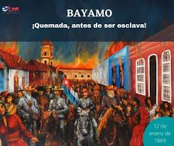 DiazCanelB's tweet photo. Día histórico este 12 de enero, cuando conmemoramos la decisión de los patriotas bayameses de  prender fuego a sus propios hogares, ante la inminente caída de la ciudad ya liberada, en poder de las tropas españolas. #CubaViveEnSuHistoria https://t.co/1e3aVLbHmN