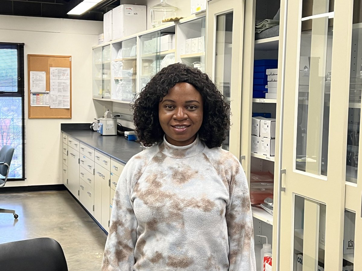 HascupLab's tweet photo. Sending out a warm welcome to the newest member of our research team, Kehinde Afolabi! Kehinde is a graduate student in Dr. Kevin Hascup’s lab. @SIUSoM_Alz @siusom #Alzheimers #research @in_pwn https://t.co/9kQF2VXsi9