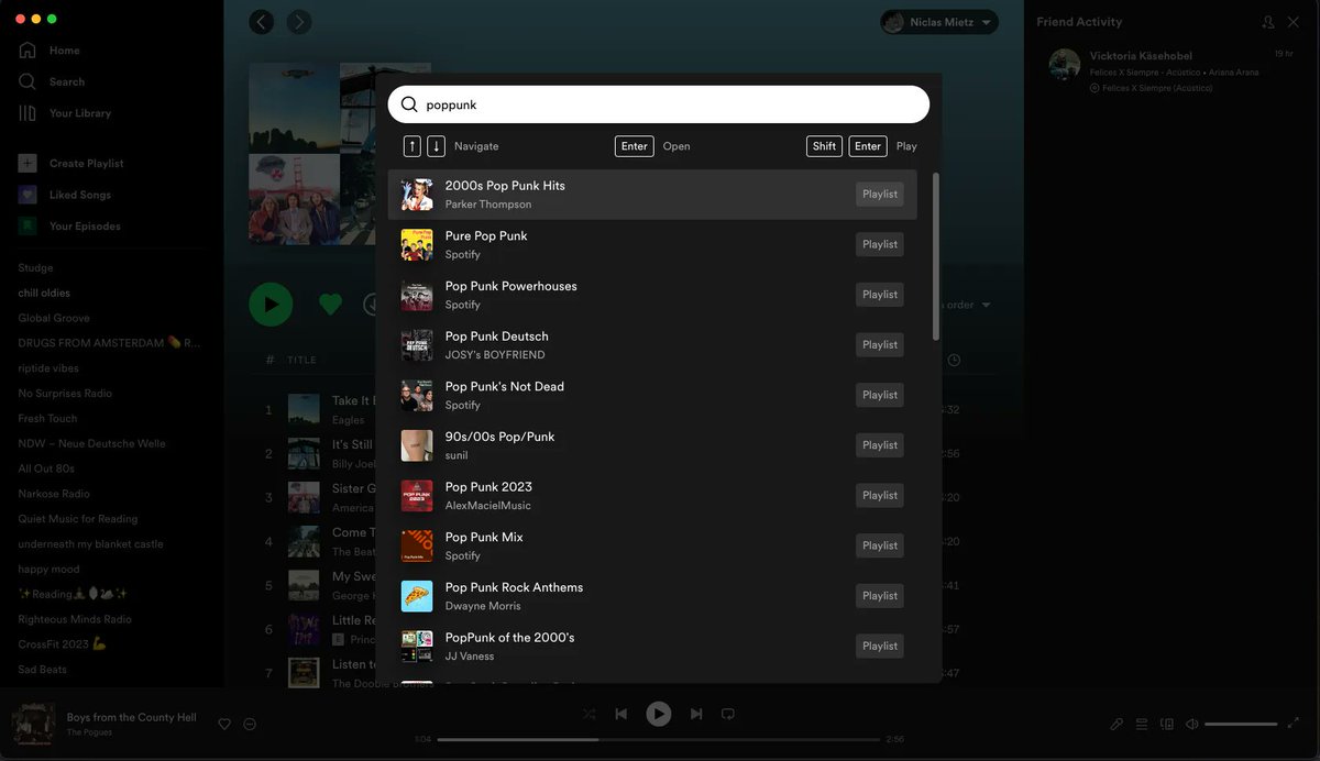 solidnerd's tweet image. 😲 Did you know that Spotify also has  a command search bar with (mac CMD+K)