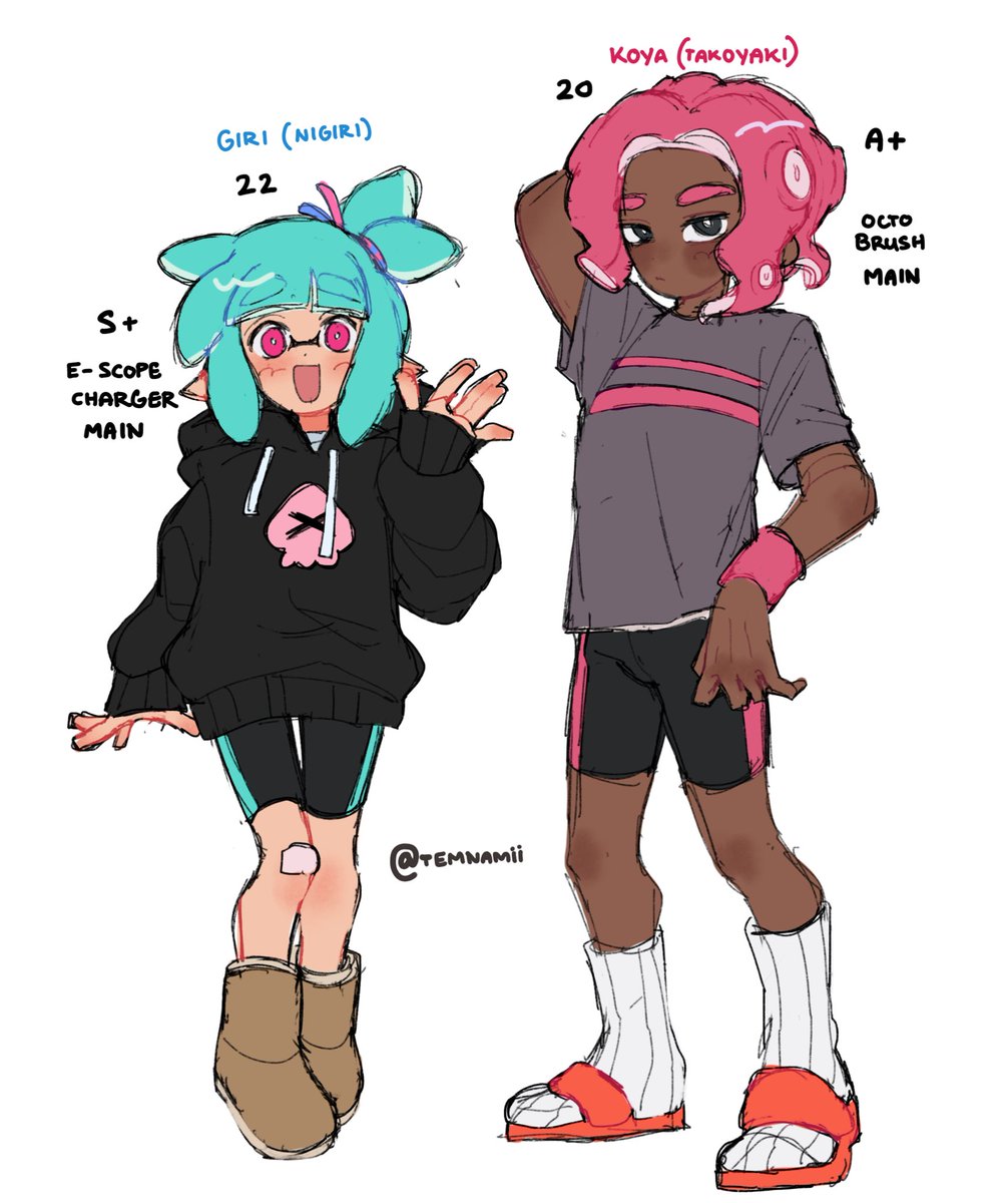 Temnamii's tweet photo. #splatoonoc #Splatoon3 meet my babies 💖 https://t.co/0qckv8SjSF