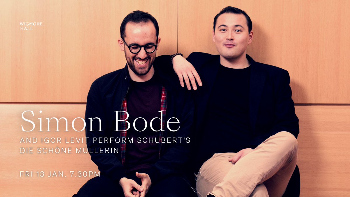 wigmore_hall's tweet photo. Fri 13 Jan, 7.30PM - a welcome return for Simon Bode and Igor Levit who now regularly collaborate internationally on Lieder repertoire, here taking on one of its most significant challenges Schubert’s Die schöne Müllerin. Tickets available from £25. https://t.co/LJg9lisCQq https://t.co/IcG1DZwKdO