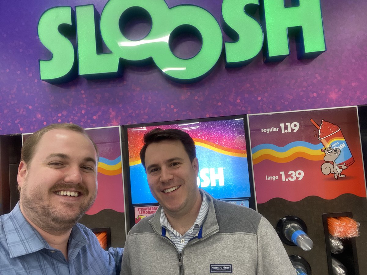 CONMICKD's tweet photo. Ran into the esteemed @Kdonahu2 at the #Sloosh machine during my weekly stop at @Wallys_USA. https://t.co/oq5PdMtJy1