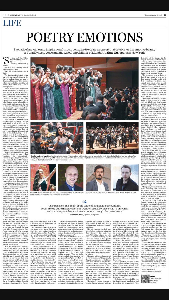 ‘Poetry Emotions’; Thank you <a href="/iSING_Festival/">isingfestival</a> <a href="/ChinaDaily/">China Daily</a> <a href="/philorch/">The Philadelphia Orchestra</a> 💕