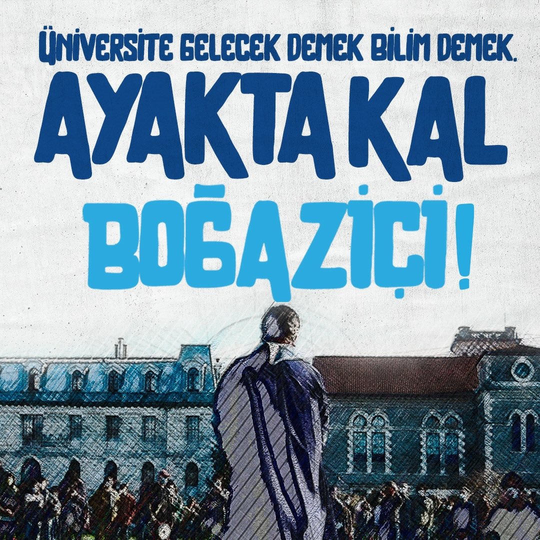 #YerindeKalBÜMED
Üniversite, hocası, öğrencisi, çalışanı, mezunuyla bütündür.  
Kayyumlar gelir geçer, mezunların okulla bağı kesilemez!

#AyaktaKalBoğaziçi