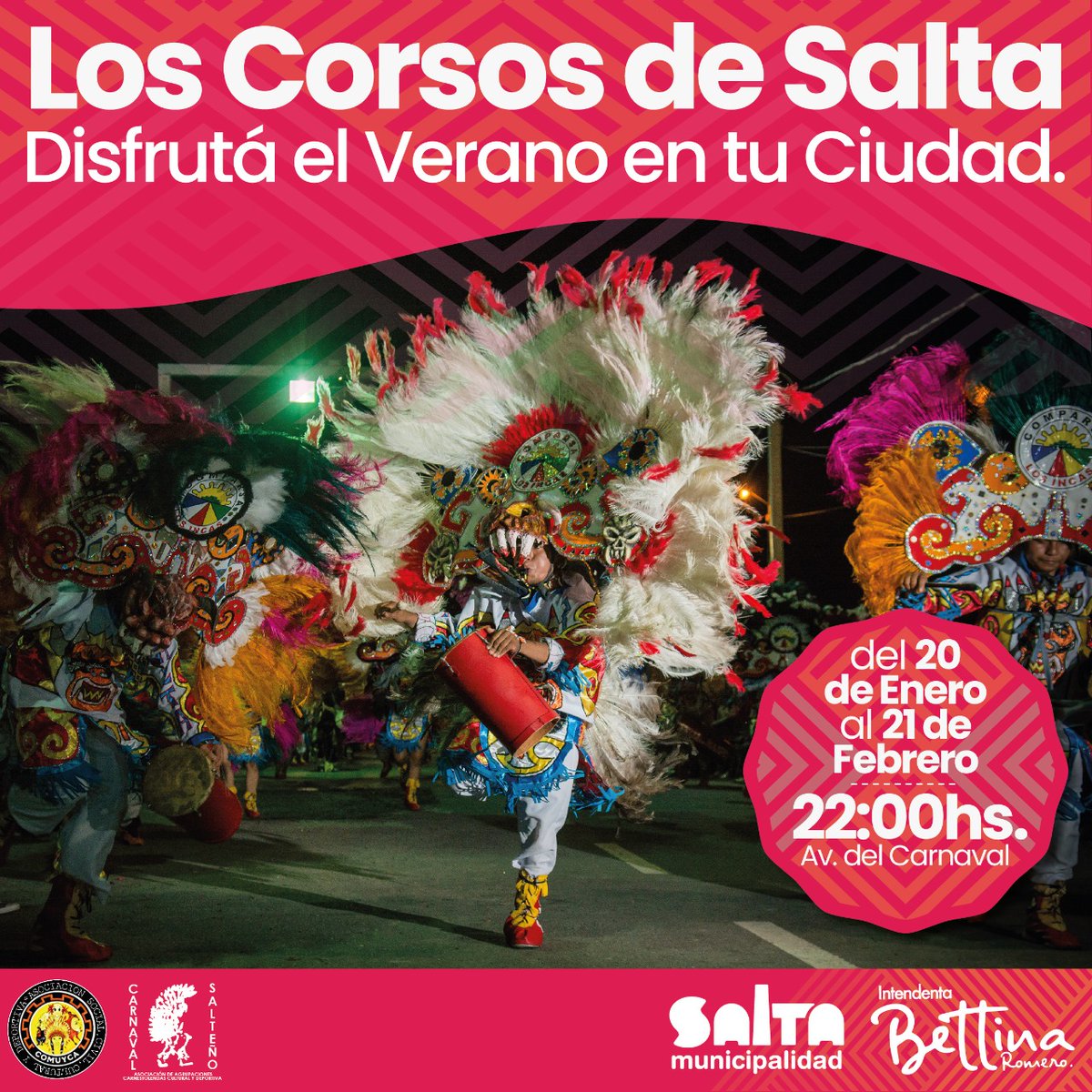 #corsosdelaciudad La Municipalidad de Salta junto a las asociaciones Comparsas, Murgas y Caporales (CO.MU.Y.CA) y Carnestolenda, realizaron el lanzamiento de los Corsos de la Ciudad 2023.
 #saltaciudad  #carnaval2023