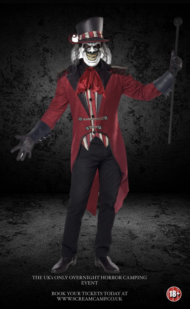 Fancy pushing your limits even further this year at Scream Camp? 🎪🤡

See if you have what it takes to survive when you face off with The Ringmaster ALONE!(This is an optional extra, you can add this additional experience onto your ticket at checkout) 

Tickets available NOW!