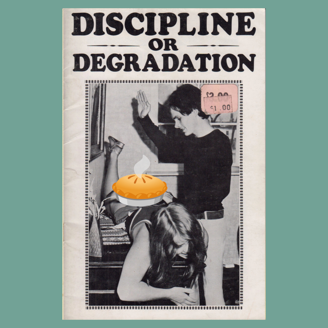 Cover of Discipline or Degradation, from the @leatherarchives zine library, open to the public Thursday through Sunday. #KinkZines #ZineLibrary