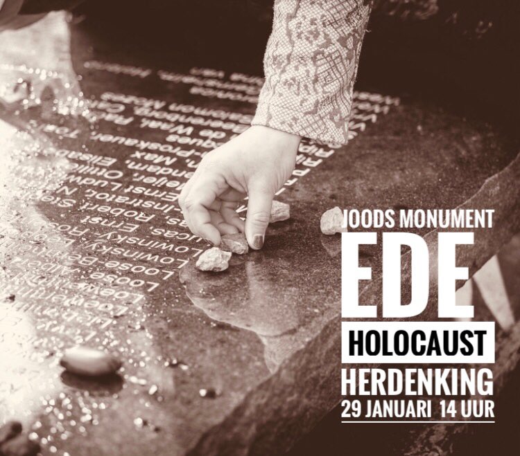 joodsede's tweet image. Op zondag 29 januari vindt in Ede bij het Joods monument in het Memorial Park de Holocaustherdenking plaats. Met medewerking van burgemeester Verhulst en opperrabbijn Jacobs. Leerlingen van @MarnixCollege lezen de namen van de slachtoffers. Aanvang 14.00 uur. @GemeenteEde