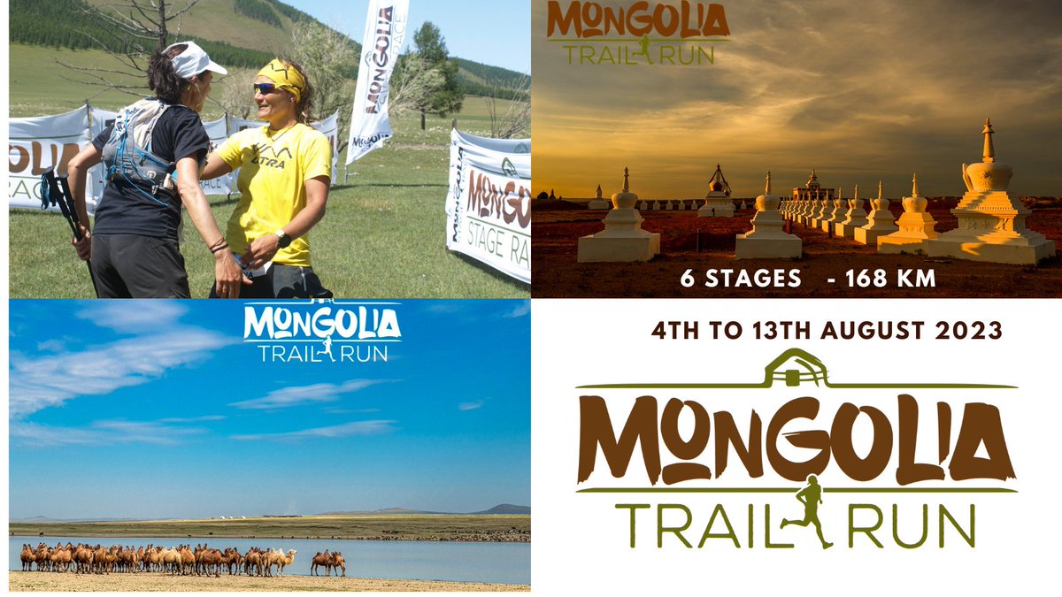 ¡Disfruta una experiencia integral, paisajes inolvidables, cultura, compañerismo, naturaleza en todo su esplendor... y... sí, correr también!
Mongolia Trail Run
6 etapas
170 km
mongoliatrailrun.com 
#mongolia #trailrun #stagerun #trail #carreraporetapas