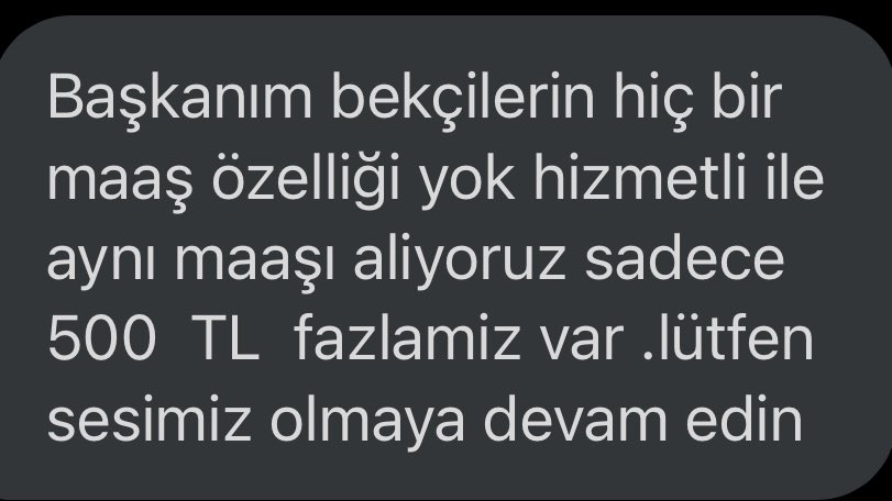 Çarşı ve Mahalle Bekçisi kardeşlerimiz maaşlarının düşük olduğunu söylüyorlar. 

#EGMninbekçileri1236istiyor