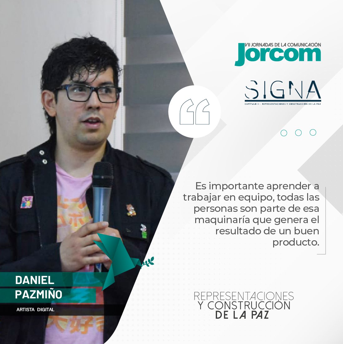 DMultimediaUPSQ's tweet photo. Daniel Pazmiño en la charla "Procesos de Producción Editorial y Audiovisual" recomienda mantener siempre el trabajo en equipo para que el resultado sea visibilizado en función de la asignación a cada persona del equipo para llegar al producto final.
#Signa #JorCom https://t.co/9gvDzV9eB1
