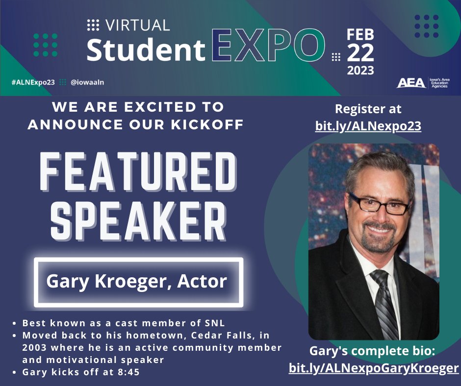 📣Featured Speaker Announced!! 📣  Gary Kroeger will be kicking us off on Feb. 22nd 8:45am CST!! Register today! bit.ly/ALNexpo23