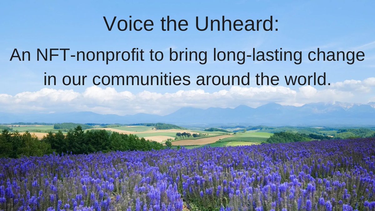 Although we want to give some of the best utility, mint the best art, and cultivate one of the best communities. We can’t forget our mission:

Develop a nonprofit organization through NFTs.

Not a one-time fundraiser or a short-term project, but creating long-term change.