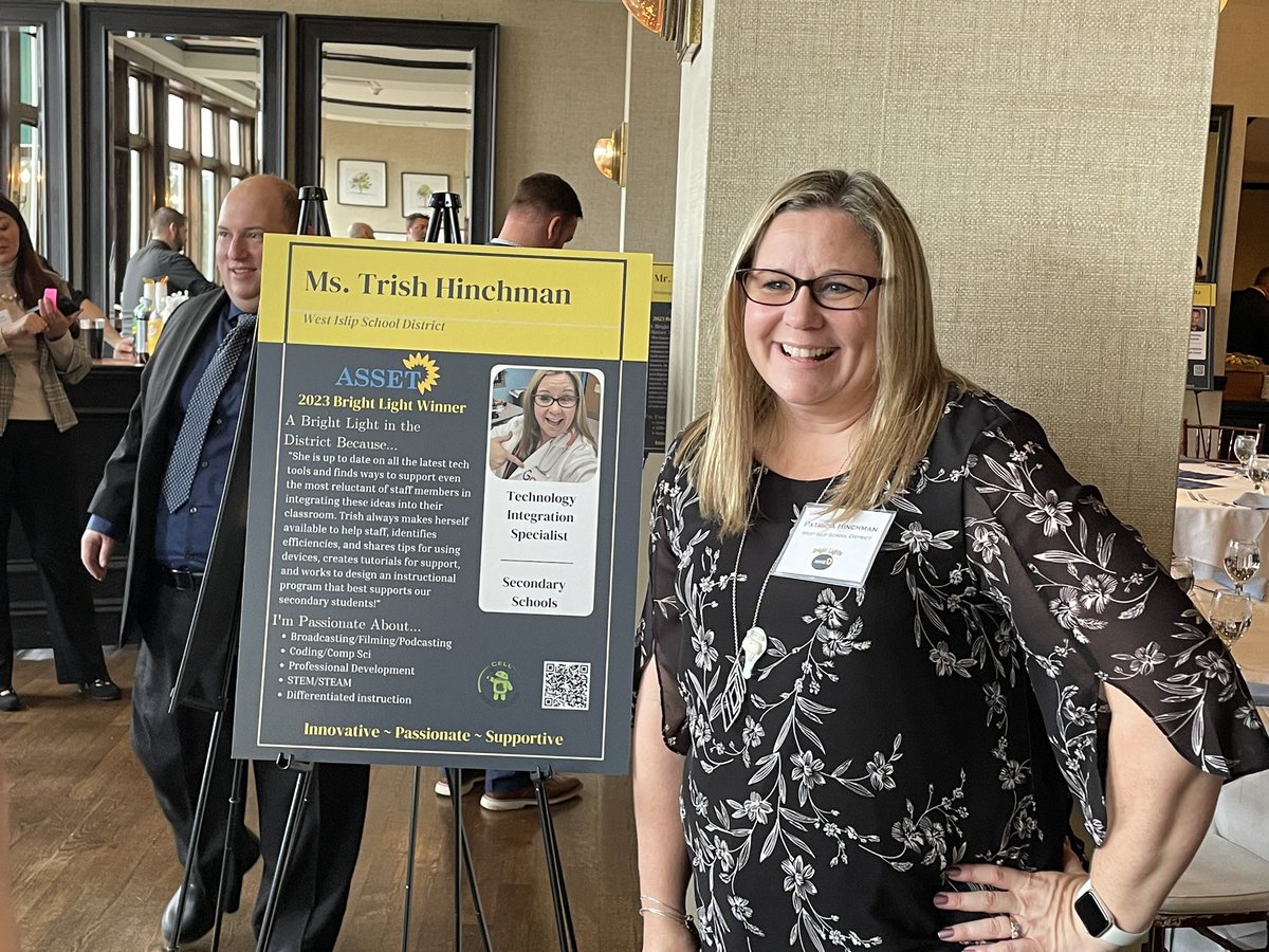 Kimberly Crouch (@kim_techteach) on Twitter photo West Islipโs Bright Light-Trish Hinchman! Celebrating her wonderful spirit and tech integration accomplishments!
#WIProud #assetny #techintegration #brightlight West Islipโs Bright Light-Trish Hinchman! Celebrating her wonderful spirit and tech integration accomplishments!
#WIProud #assetny #techintegration #brightlight
