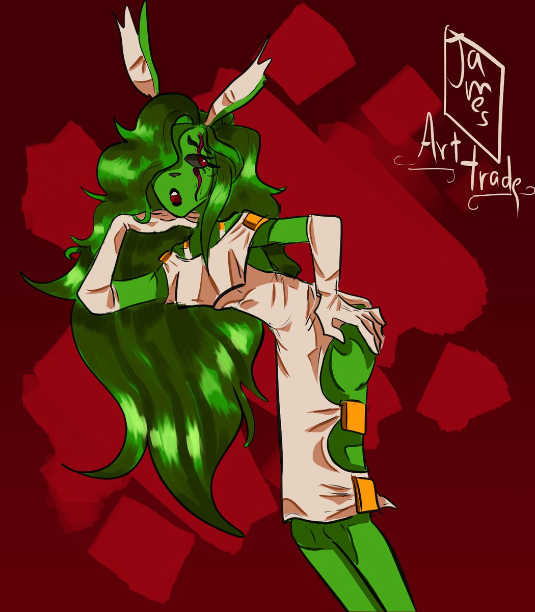 Art trade with <a href="/NightyAfton/">Nightrap Afton</a> !
#ilustration #originalcharacter #digitalart