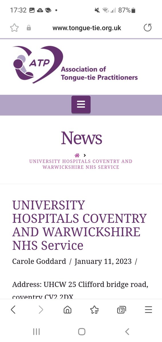 So happy seeing our tongue tie clinic listed on the association of tongue tie practitioners website! A service that is an honour to be a part of for famillies of <a href="/nhsuhcw/">UHCW NHS Trust</a> <a href="/ConsMw_Louise/">Louise Clarke</a> ❤🤱 <a href="/sharongouldinga/">Sharon Gouldingay 💙</a> <a href="/Sw14Wilson/">SuzanneWilson</a> #breastfeeding #babyfriendly #ATP