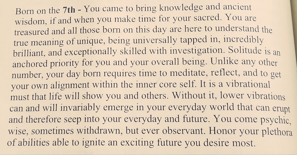 thecosmicdoc's tweet photo. If you were:
#Born on the 7th of a #month
At or within the 7 #amhour
Or perhaps in the 7 #pmhour
The tremors of 7 will be felt all #year long in 2023 and any future #seven #energy years! Time to #awaken to who you really are! #birth #birthday #numbers #vibrations #numerology https://t.co/eEydHIJcf6