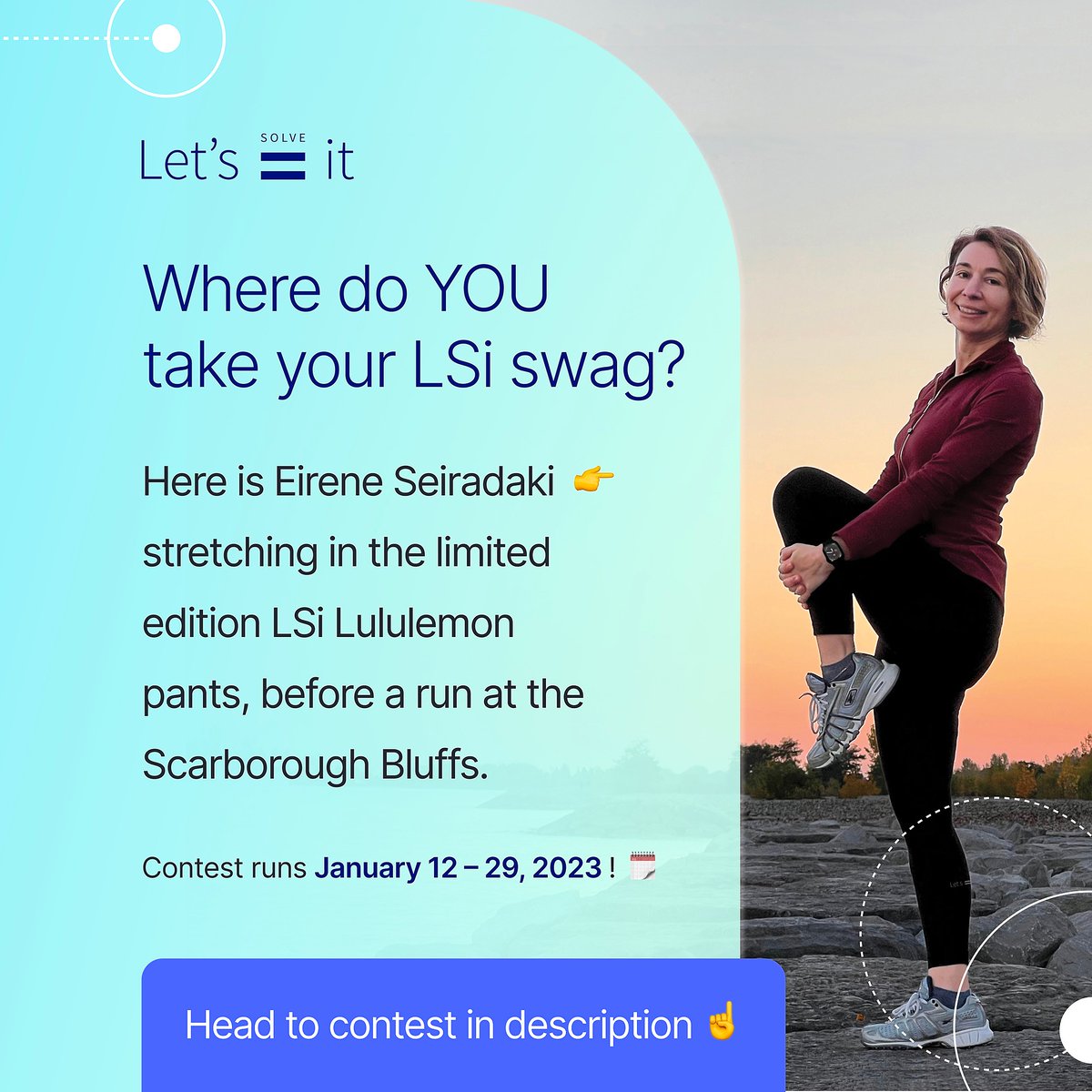 We want to see where YOU take your LSi swag! Did you participate in, support or contribute to Borealis AI’s Let’s SOLVE it program? Take part in our #LetsSOLVEit contest to win exciting prizes. The contest runs until January 29. Find out how to enter: bit.ly/3XFRpnB.