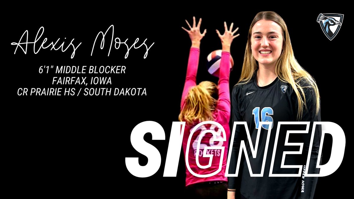 Join us in welcoming mid-year transfer, <a href="/alexismoses_10/">Alexis</a>! 

Alexis is a 6’1” middle blocker from Fairfax and a grad of Cedar Rapids Prairie HS. 

#FeathersUp