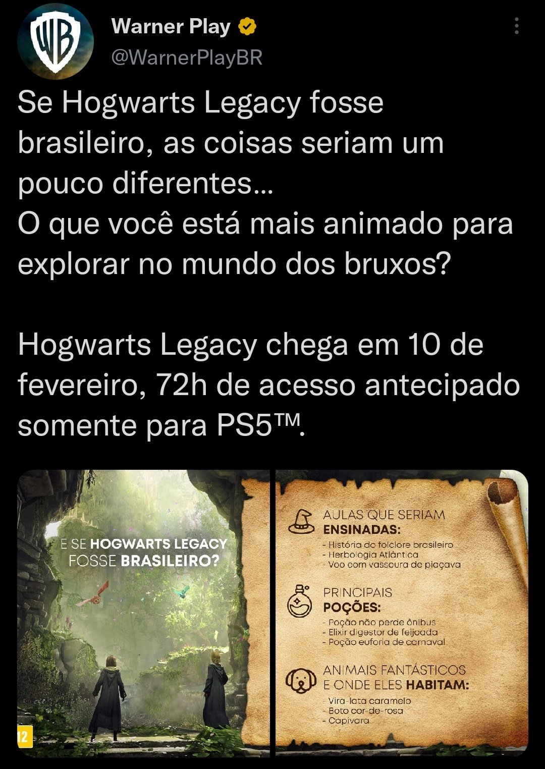 Hogwarts Legacy: acesso antecipado começa em 7 de fevereiro