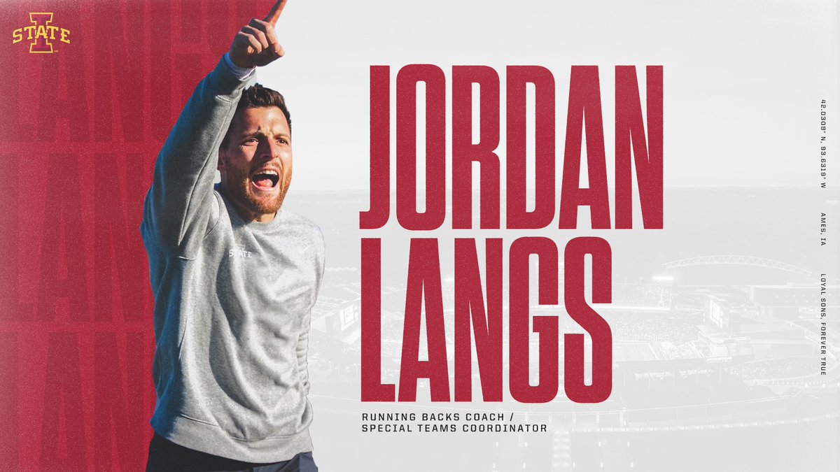 Iowa State Football (@cyclonefb) on Twitter photo Adding terrific experience to our staff as running backs coach/special teams coordinator! Welcome to Iowa State, <a href="/Coach_Langs/">Jordan Langs</a>!
cyclones.com/news/2023/1/12โฆ
๐ช๏ธ๐จ๐ช๏ธ Adding terrific experience to our staff as running backs coach/special teams coordinator! Welcome to Iowa State, <a href="/Coach_Langs/">Jordan Langs</a>!
cyclones.com/news/2023/1/12โฆ
๐ช๏ธ๐จ๐ช๏ธ