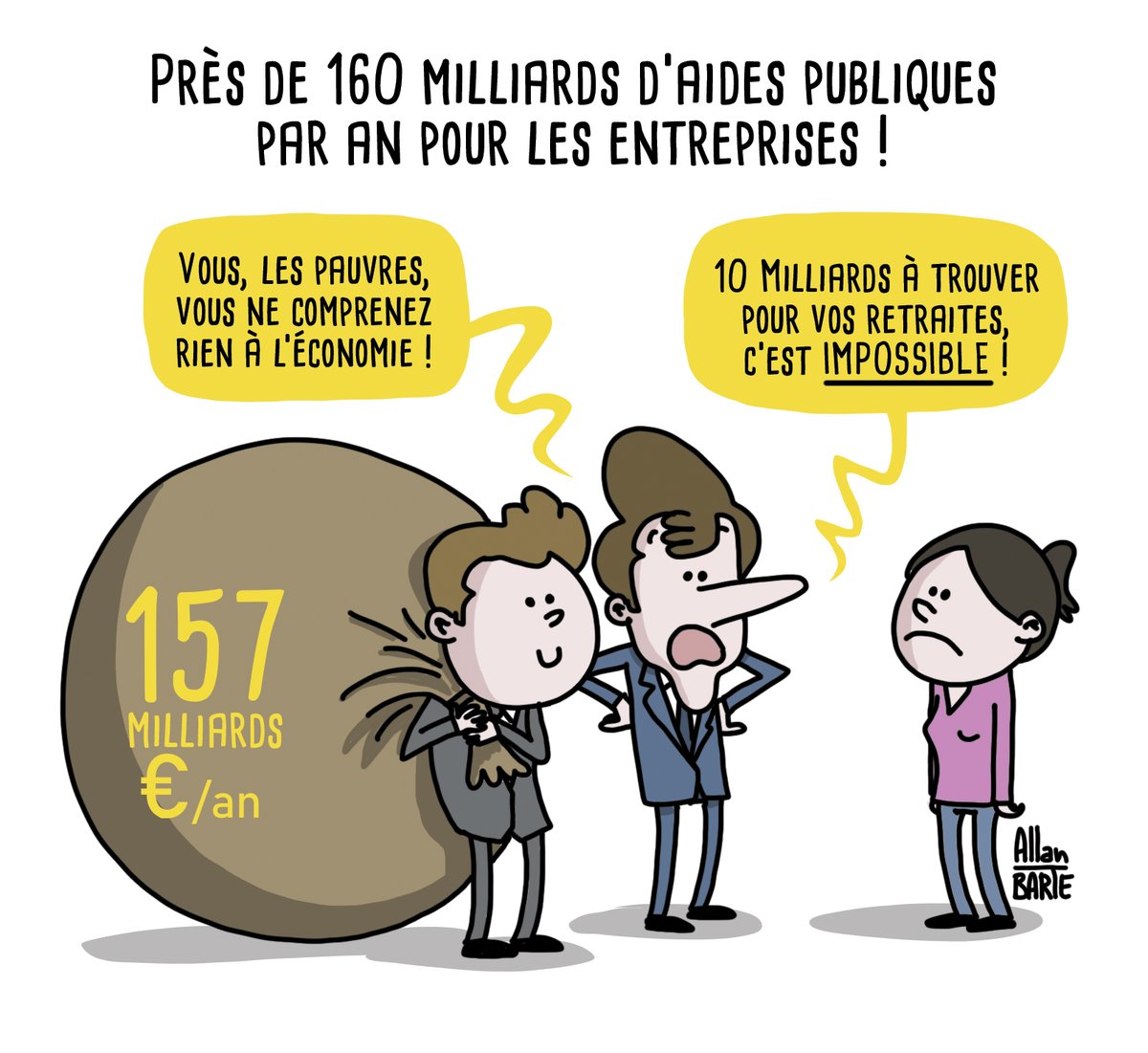 AllanBARTE's tweet image. Nan mais nous, on n'y comprend rien. C'est pour ça... #TropSubtil

#retraite #retraites #RéformedesRetraites #pauvreté #borne #Macron #RetraiteA60Ans #ReformesDesRetraites 

▶️ Source : @Mediapart  
Pour financer ma retraite 😋
▶️ ko-fi.com/allanbarte