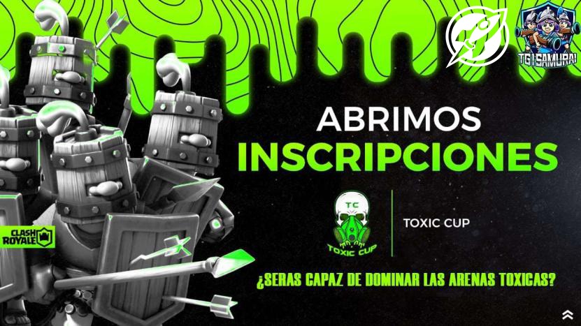 #ClashRoyale|🔥Abrimos Inscripciónes🔥

🏆3 Edición Individual
💰 (Por definir)

🔰Requisitos:
✅Seguir a <a href="/ToxicCup3/">Toxic_Cup</a>
✅Seguir a @CrownLeague2023
✅Seguir a @LigaNacionalESV
✅Seguir a <a href="/FSC_GG/">FSC</a>
✅ Dar ❤ y 🔄
✅Mencionar a 3 Amigos

❗Pruebas en Discord: discord.gg/eaxNxbDtex