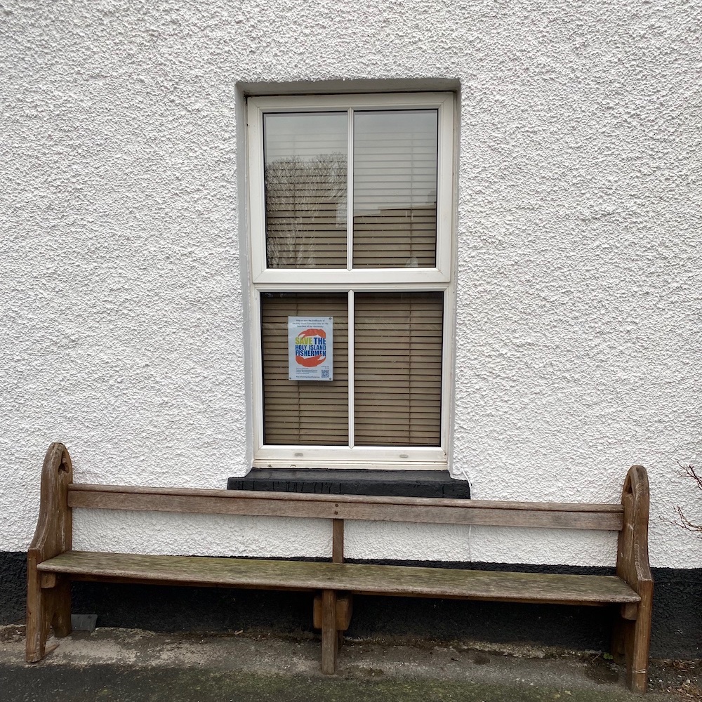 saveholyisland's tweet photo. So wonderful to see the community supporting our campaign by putting up posters in their windows. 
If you would like a poster, do message us and we can arrange to send one, or email a PDF to print at home.
Thanks for getting behind this great cause.
#savetheholyislandfishermen https://t.co/SG0boPLAoL