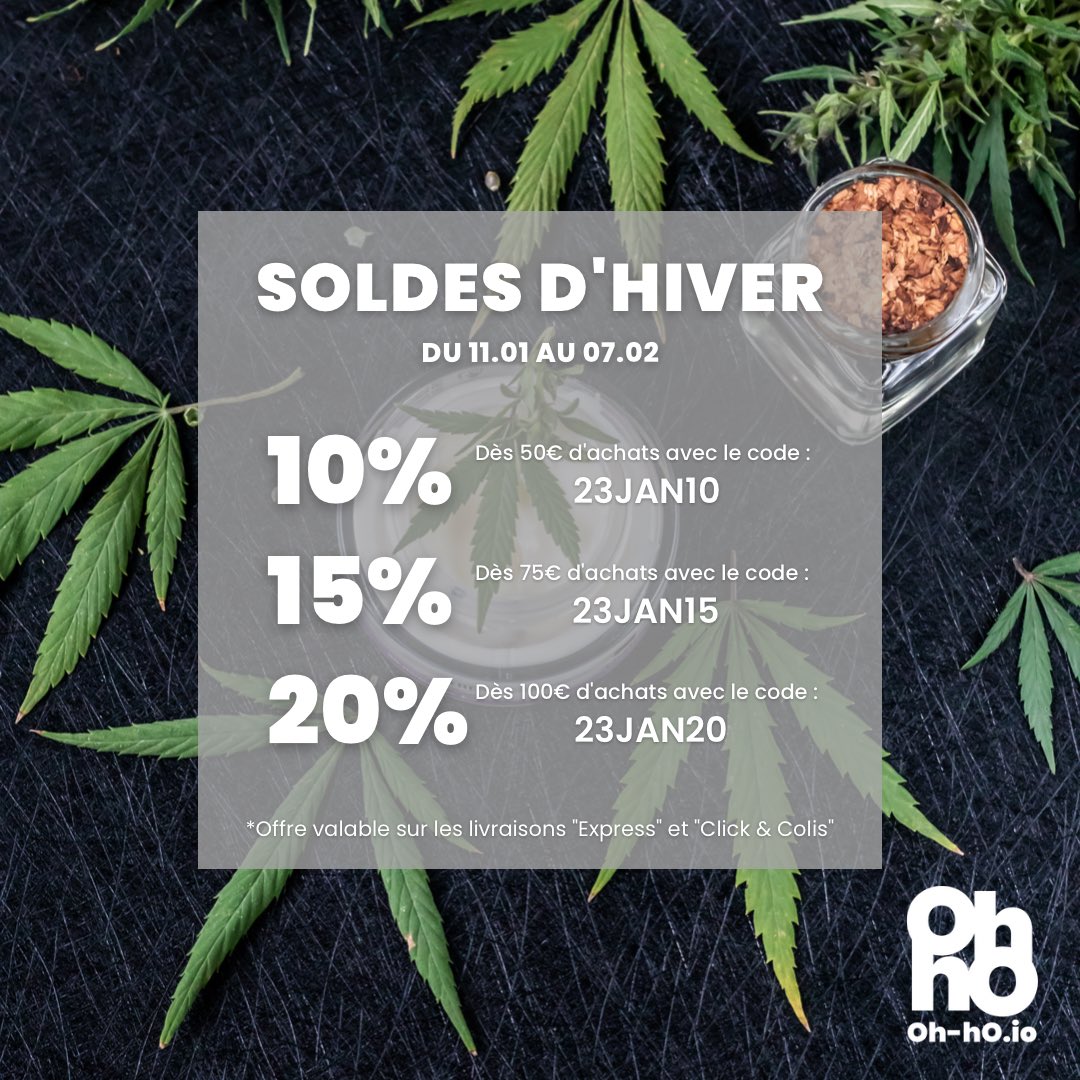 OhhO_France's tweet photo. Les soldes d'hiver sont open sur https://t.co/hxR3VwwHKv !🚀

Vous voulez une bonne nouvelle ? Nos remises sont cumulables avec les remises de nos partenaires sur le site. 

C'est l'occasion de se faire plaisir à petit prix !🤑
 
#OhhO #soldes #promocbd #cbdfrancais #cbd https://t.co/OXu9k5hwau