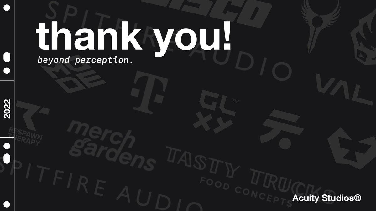 Thank you for 2022, 🤍.

From being a vision to reality, you've been a part of our journey, and we only look forward to the future and beyond.

With love,
Acuity