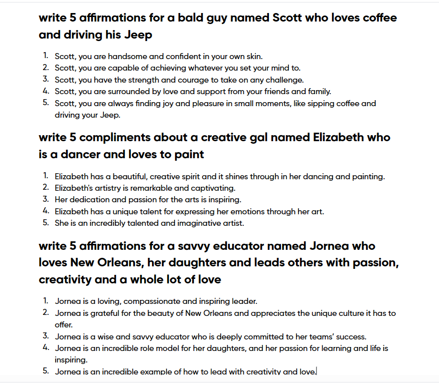 annkozma723's tweet image. which quickly turned into me shifting a presentation I had to give (today!) to #AI and all the possibilities... so I asked @canva #MagicWrite to write me some affirmations to use with my team.

Here&apos;s what I got for @Savvy_Educator @schmuhlie @sdtitmas... ☕🎨💖 #allthefeels