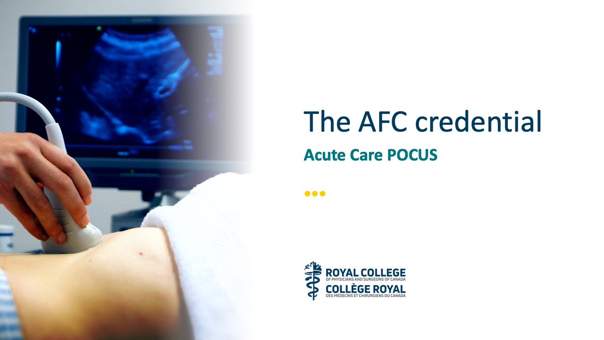 The @CAEP_EUC is hosting an info session on the @Royal_College Area of Focused Competence (AFC) diploma in Acute Care #POCUS on Tue Jan 17th @ 1530 EST/1230 PST.

Hannah Park & @amhealey will talk about what it is, how we got here, and if it's for you.

DM me for the Zoom link.