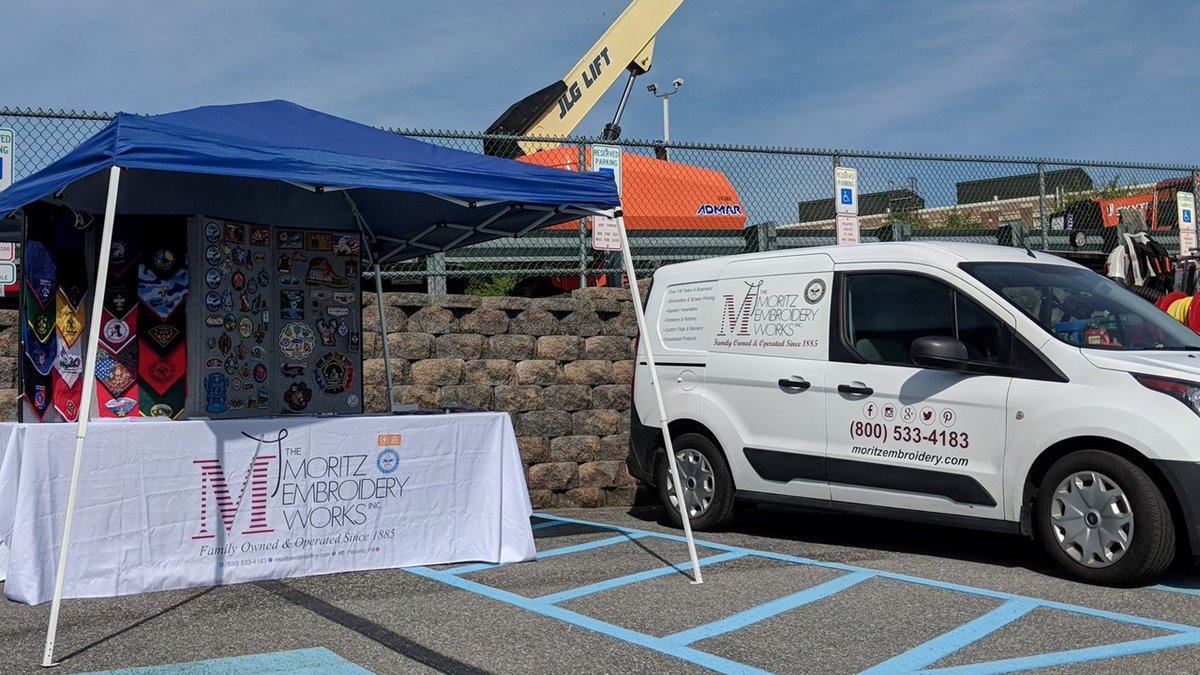 Are you hosting a vendor fair, Scout night or other event? We always enjoy showcasing our work, sharing information with the community, and talking about the embroidery and screen-printing processes. Feel free to send an invite to join you to general.info@moritzembroidery.com. 🧵