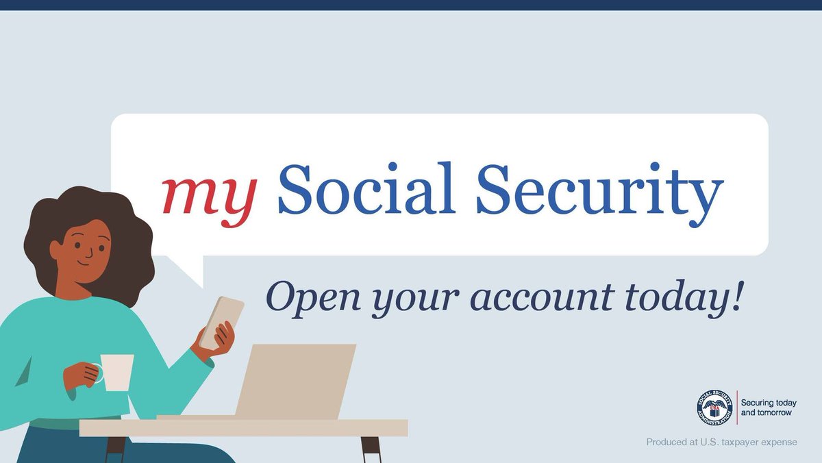 Did you know a free and secure #mySocialSecurity account provides personalized tools for everyone, whether you receive benefits or not? Open yours today! 
ow.ly/Hj3K50LVEVq