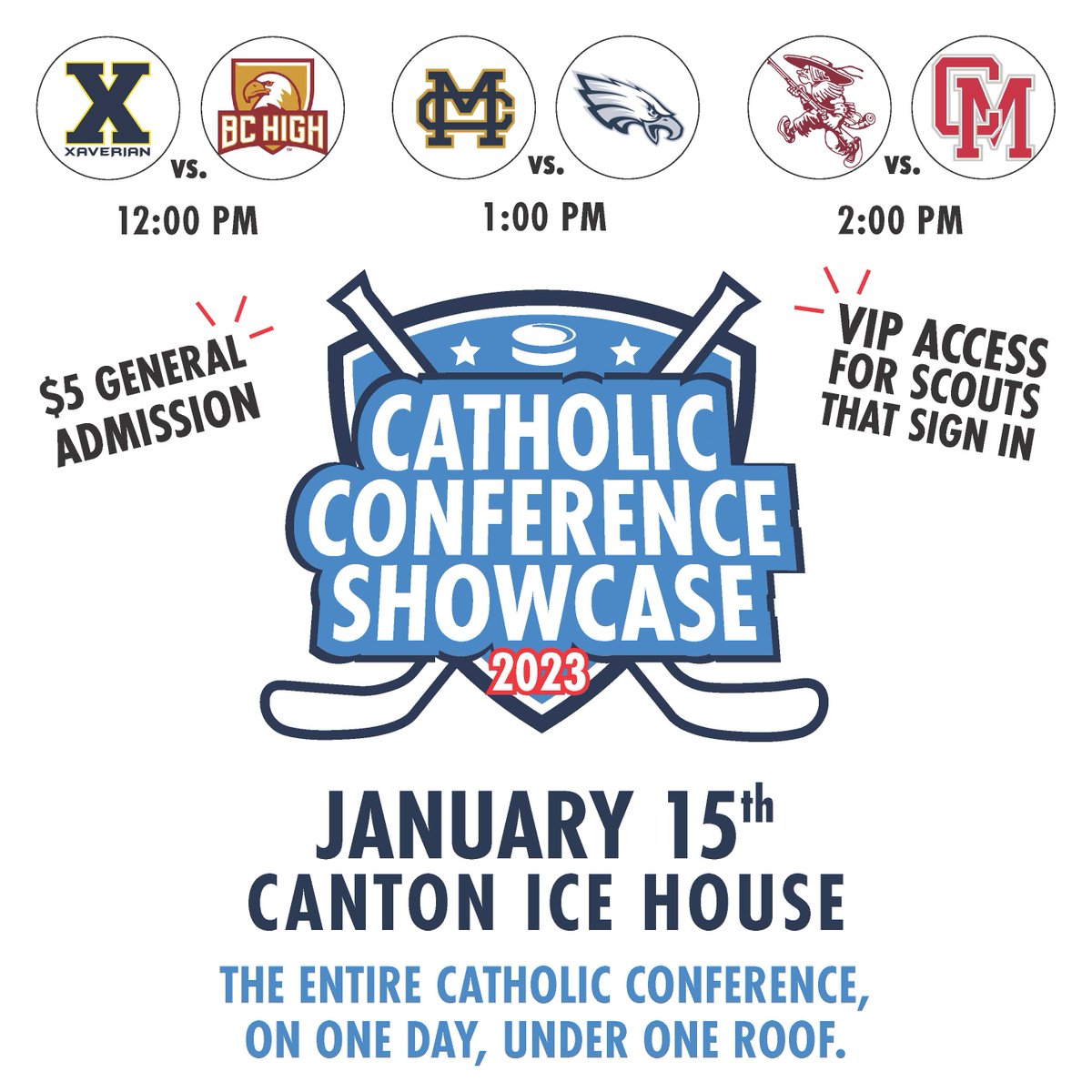 #CatholicConference SHOWCASE
SUNDAY, JANUARY 15th at the CANTON ICE HOUSE
vimeo.com/787651278/4cae…

@XaverianHockey @BCH_HOCKEY @CM_Hockey @MCLancersHockey @SJP_Hockey @SJSHockey @BostonHeraldHS @GlobeSchools @HNIBonline @MassNZ @MHLbbiglive @MassHSHockey @tgsports