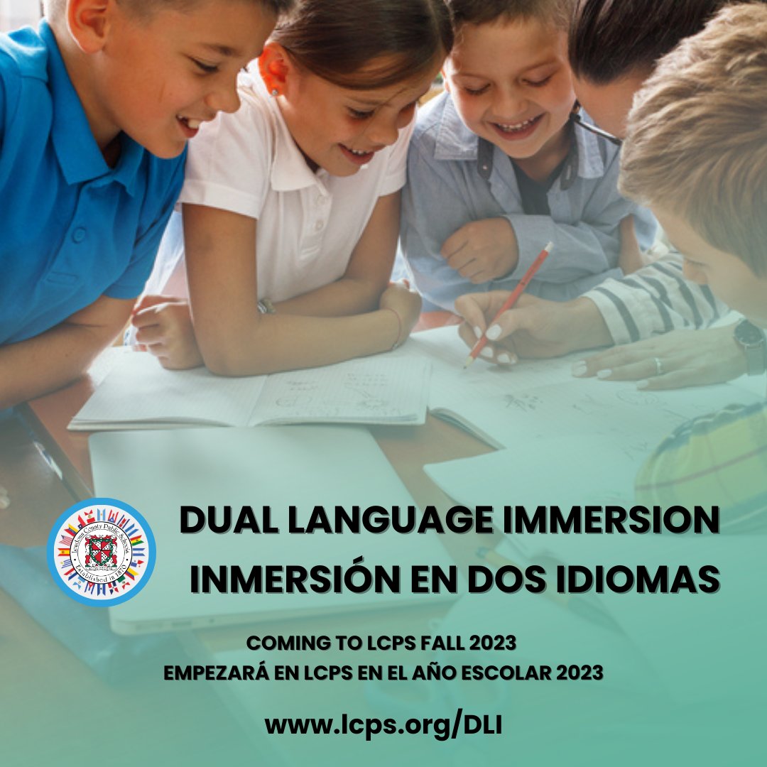 LCPS News (@lcpsofficial) on Twitter photo Did you know LCPS' new Dual Language Immersion program launches in the Fall of 2023 at <a href="/PotowmackES/">Potowmack Elementary School</a> and <a href="/SandersCornerES/">Sanders Corner Elementary</a>? Learn more about this new program: lcps.org/dli Did you know LCPS' new Dual Language Immersion program launches in the Fall of 2023 at <a href="/PotowmackES/">Potowmack Elementary School</a> and <a href="/SandersCornerES/">Sanders Corner Elementary</a>? Learn more about this new program: lcps.org/dli
