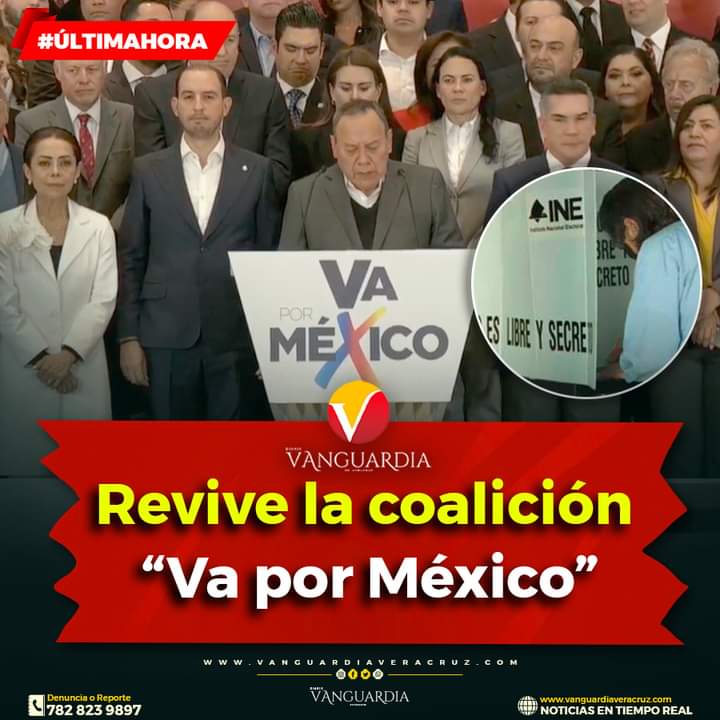 🚨 #ÚLTIMAHORA 🚨
🤝 ¡PAN, PRI y PRD hacen las paces! Los integrantes de dichas bancadas retoman la coalición “Va por #México” y se alistan para las elecciones 2023 y 2024. ✍️
🔴 #VanguardiaNoticias