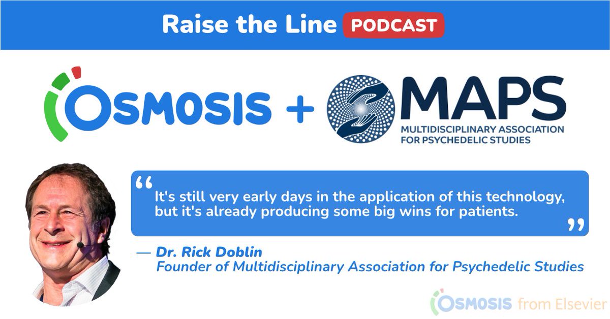 OsmosisMed's tweet photo. Dr. Rick Doblin’s research on treating PTSD with MDMA is adding momentum to the acceptance of psychedelics for clinical use.  Learn about the hope they hold for people dealing with trauma and why he thinks it’s well past time to normalize these drugs.
https://t.co/xLKXuc3cPL https://t.co/42uHBnJuSH