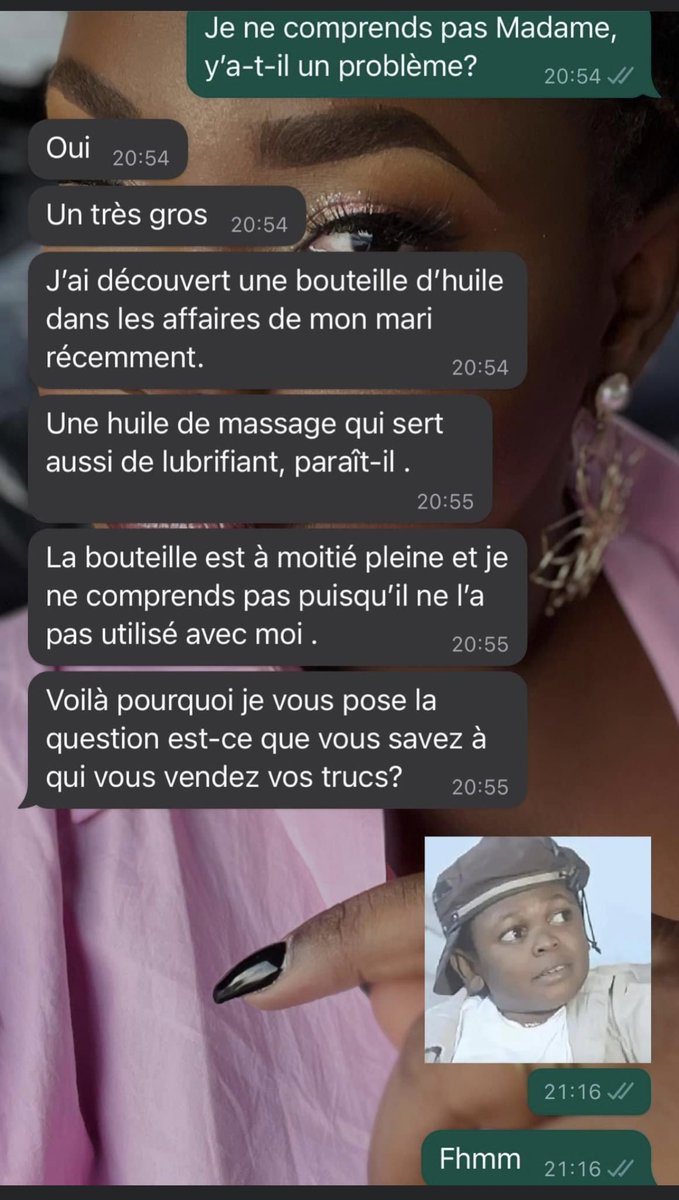 FarerTrash's tweet photo. Les femmes mariées là, beaucoup se droguent. 🤦🏽‍♂️
Tu peux pas calmer ton mari, c’est vendeuse de lubrifiants tu vas attaquer dehors. https://t.co/OBXniK3Ggt