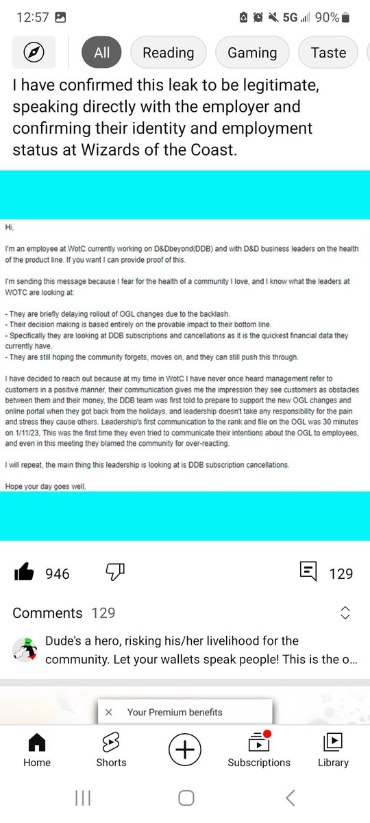 HappyBearToes's tweet photo. #opendnd update, WOTC leak. Cancel your dndbeyond account if you pay for it, that's the only thing they're taking seriously https://t.co/NRreDOR66p