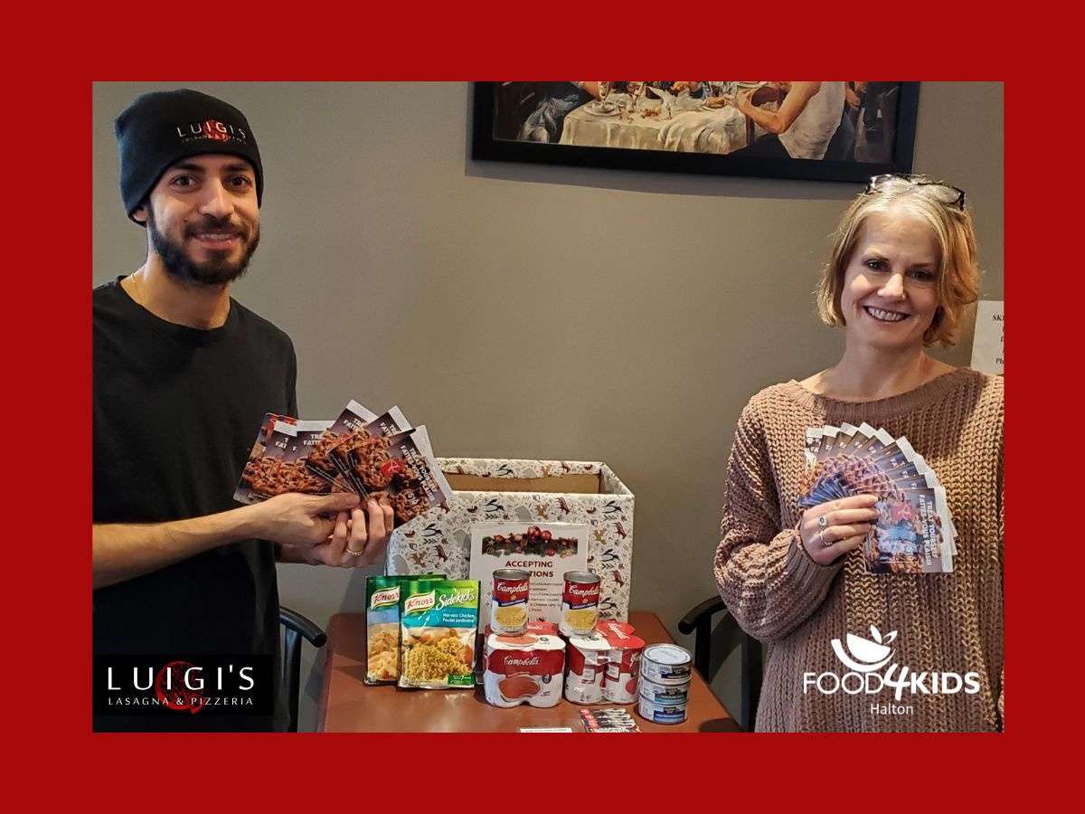 LuigisLasagna's tweet image. Thank you Milton! We are grateful to everyone who supported our holiday food drive in support of @Food4KidsHalton. We will continue to support them and their growing needs throughout the year by donating $1 from every Milton Strong Pizza sold.  #SocialGood #WeekendsWithoutHunger