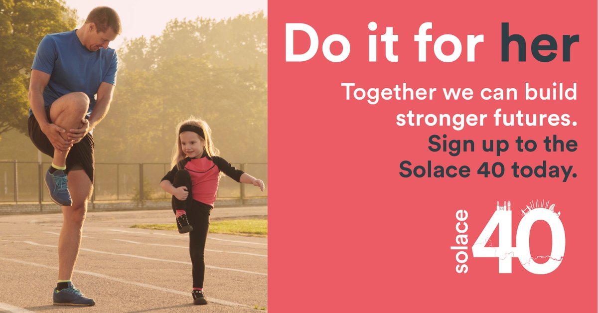 SolaceWomensAid's tweet photo. Challenge yourself, challenge abuse. Sign up to #Solace40 challenge today &amp; everyone who raises over £100 will receive our coveted Solace goodie bag and BOLD tshirt. Join here https://t.co/6IlckDqfny #Solace40 #TeamSolace https://t.co/UmVC3OYBmm