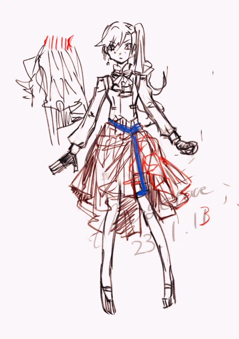 今週は衣裳デザインしたりしてた 