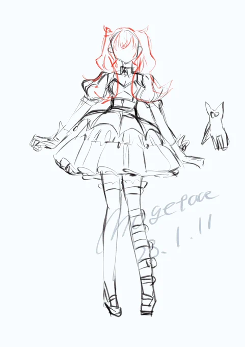 今週は衣裳デザインしたりしてた 
